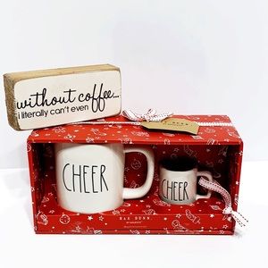 Rae Dunn Cheer Mug & Ornament Set NEW